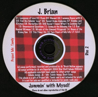 J. Brian album Project Mr. Tandy 2